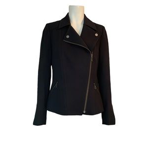 Laura petites Women’s Black Moto Jacket Size 2